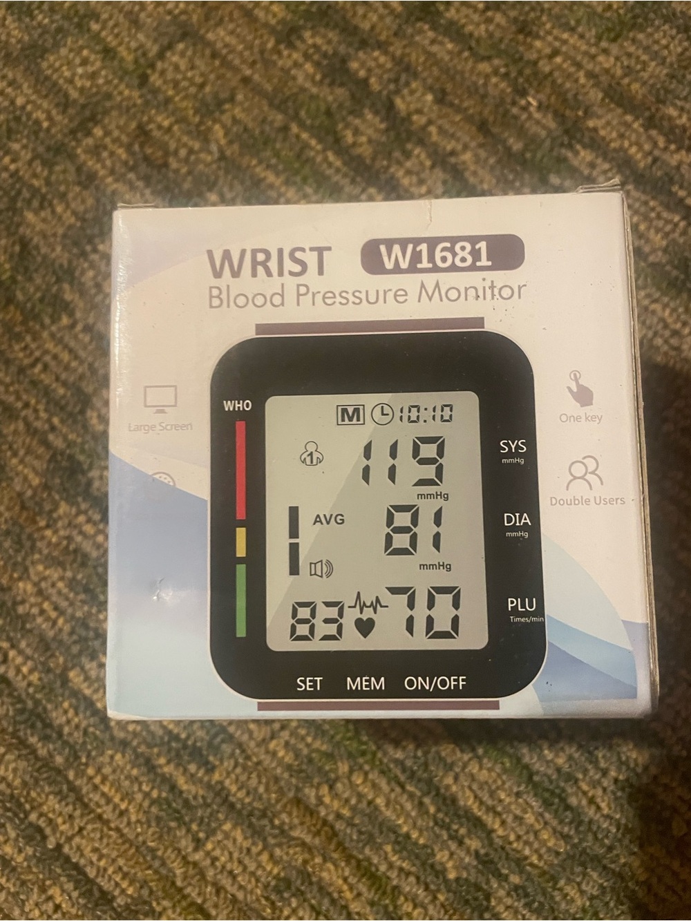 Wrist W1681 Digital Blood Pressure Monitor - Black
